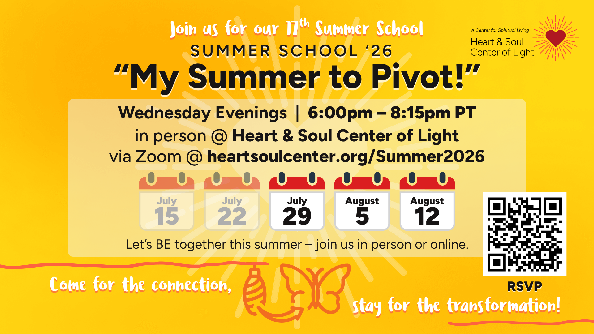 HSCL Summer School 2026 dates Summer School '26 Session Dates