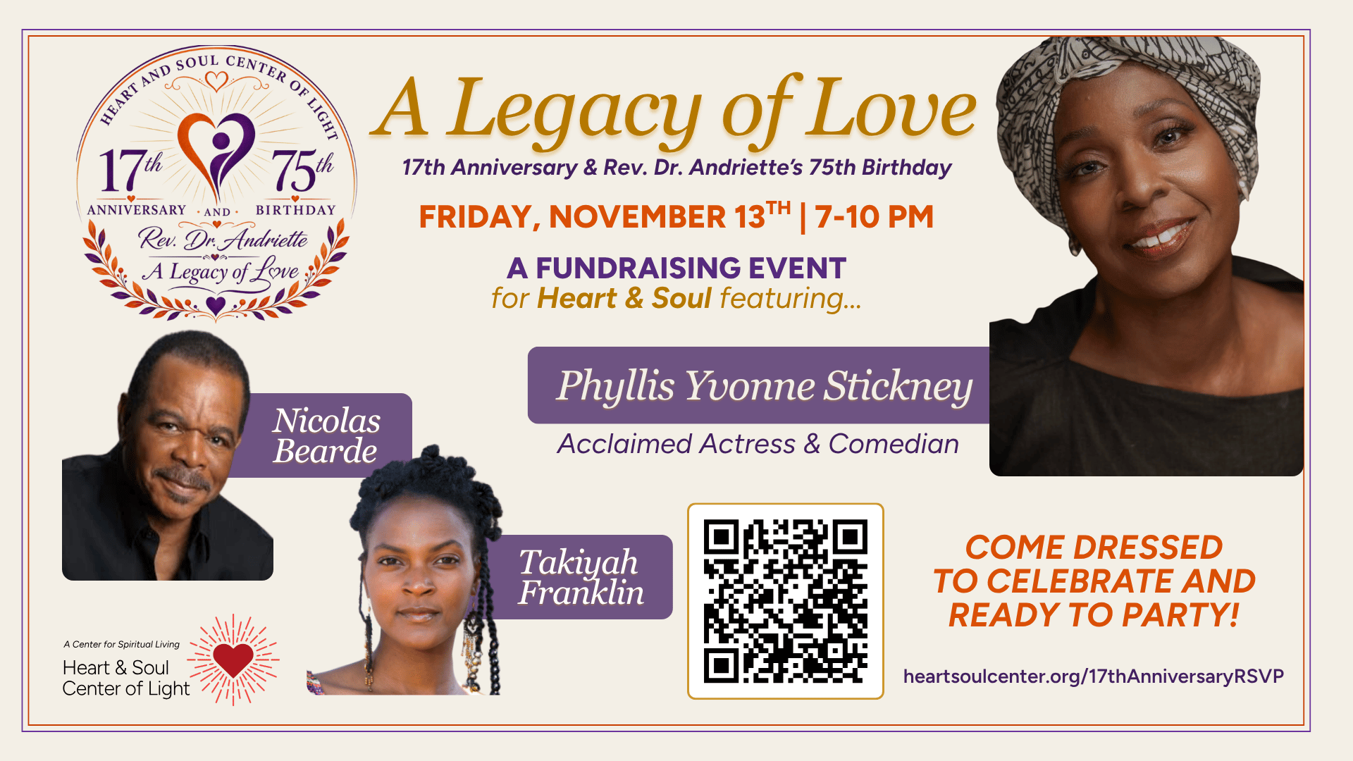 11132026 Legacy of Love Artists 17th Anniversary & Rev. Dr. Andriette's 75th Birthday A Legacy of Love Artists